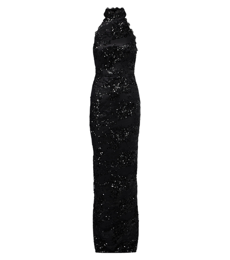 Robe longue dos nu à sequins Rebecca Vallance Beau