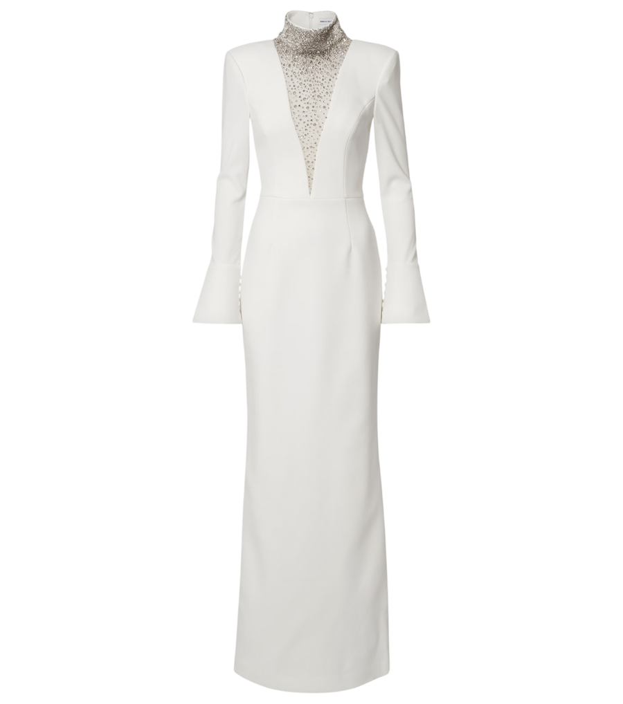 Rebecca Vallance Bridal Melva embellished crêpe gown