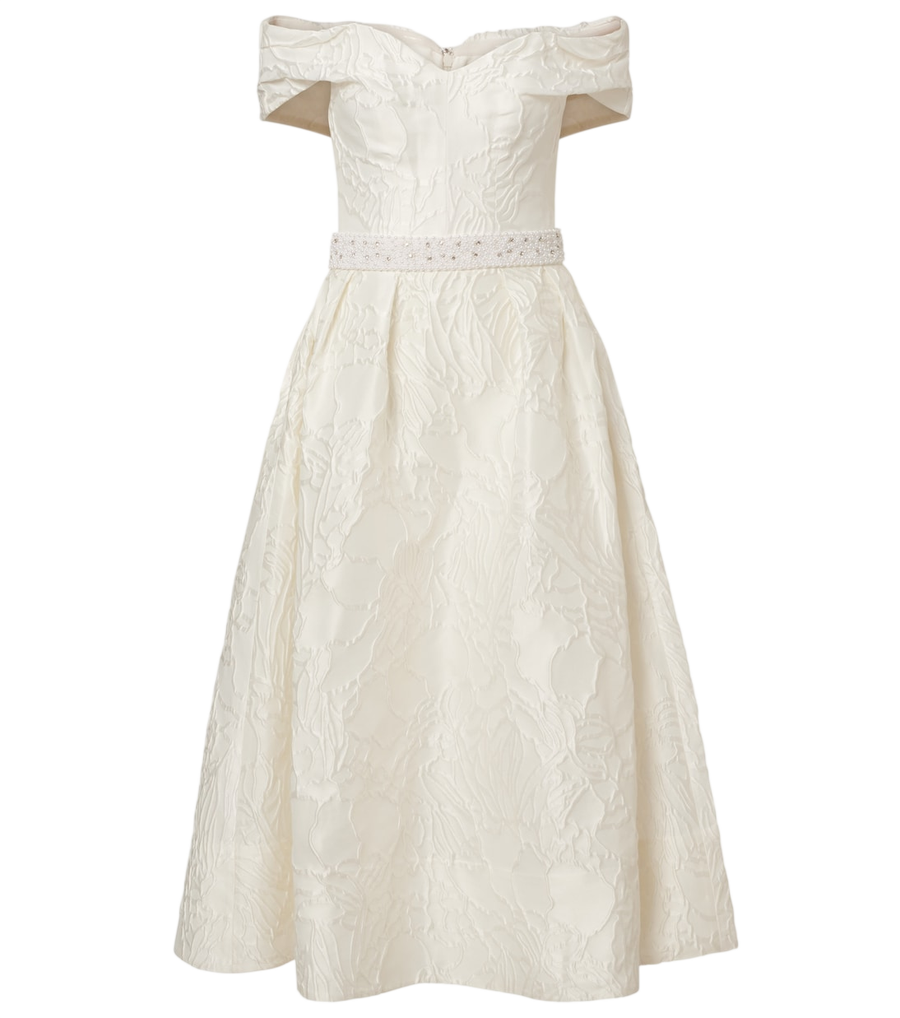 Rebecca Vallance Bridal Winslet jacquard midi dress