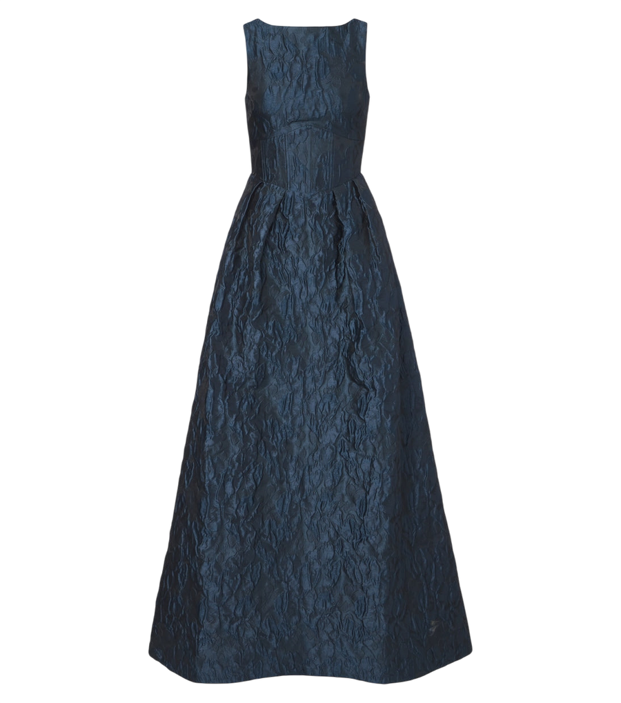Rebecca Vallance Cascades cloqué jacquard gown