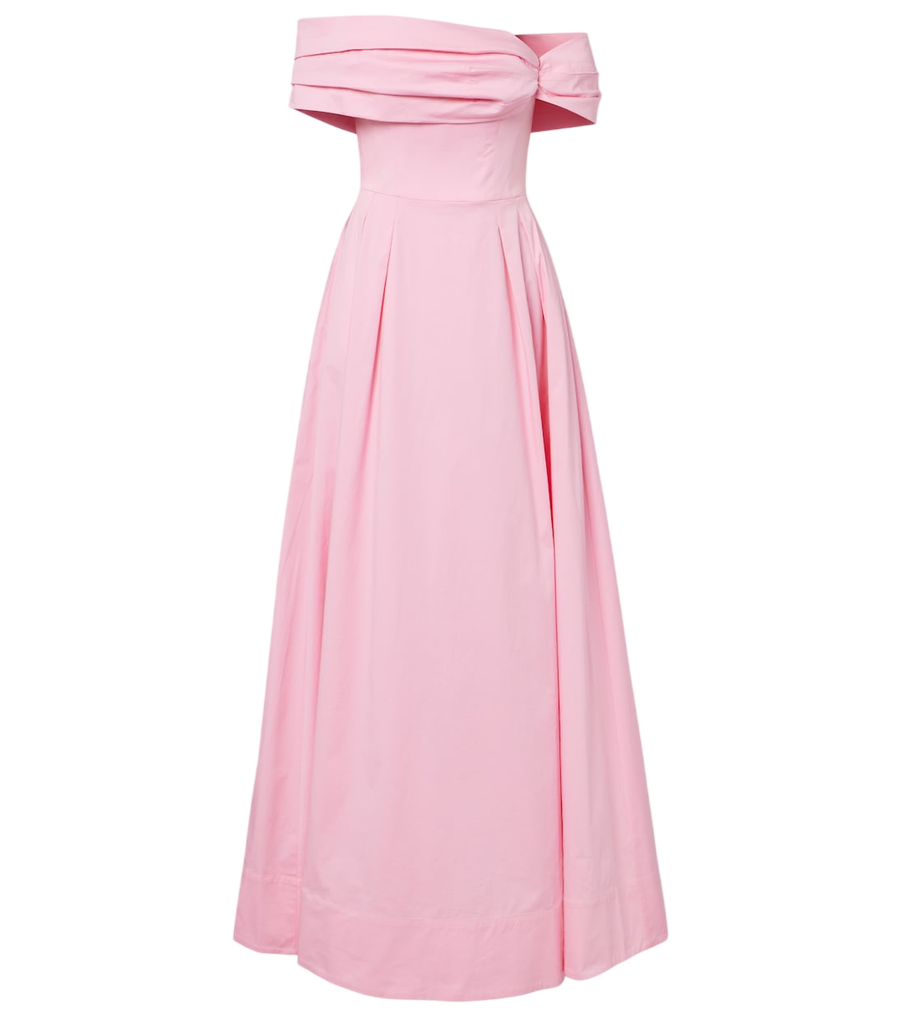 Vestido largo con corpiño y hombros descubiertos Dianthe de Rebecca Vallance