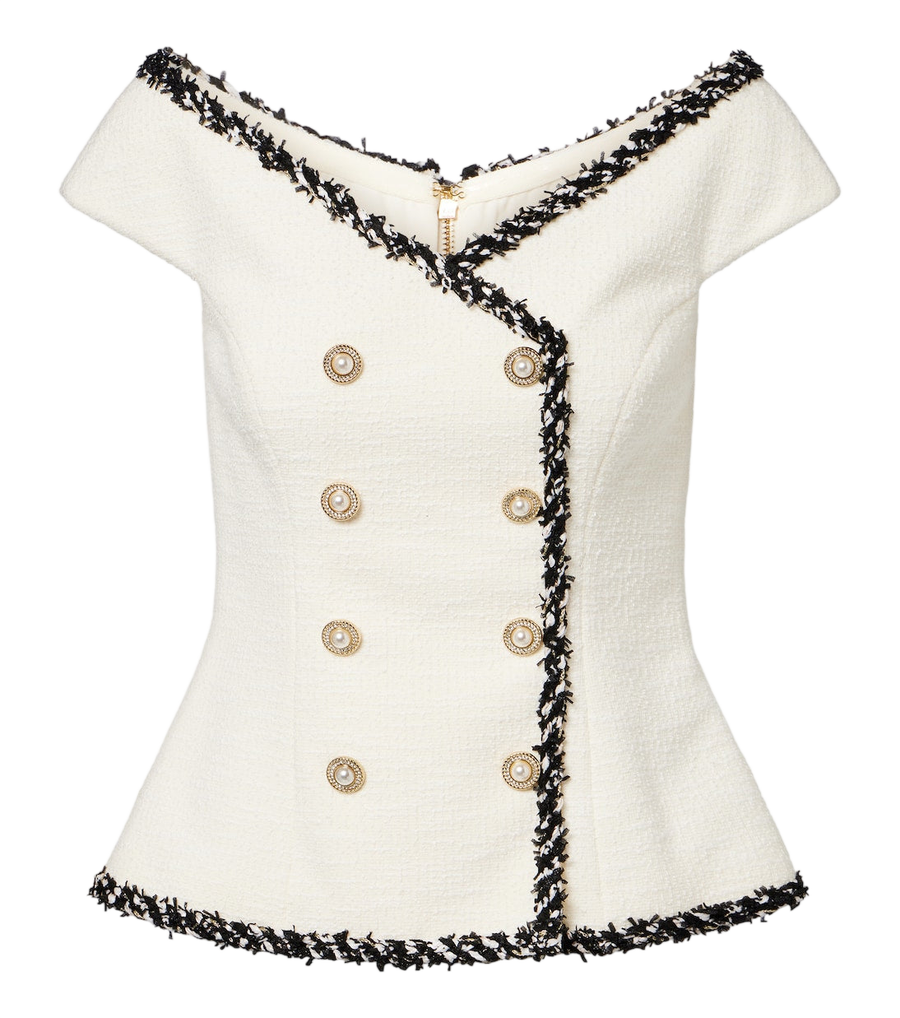 Rebecca Vallance Jacquie tweed top