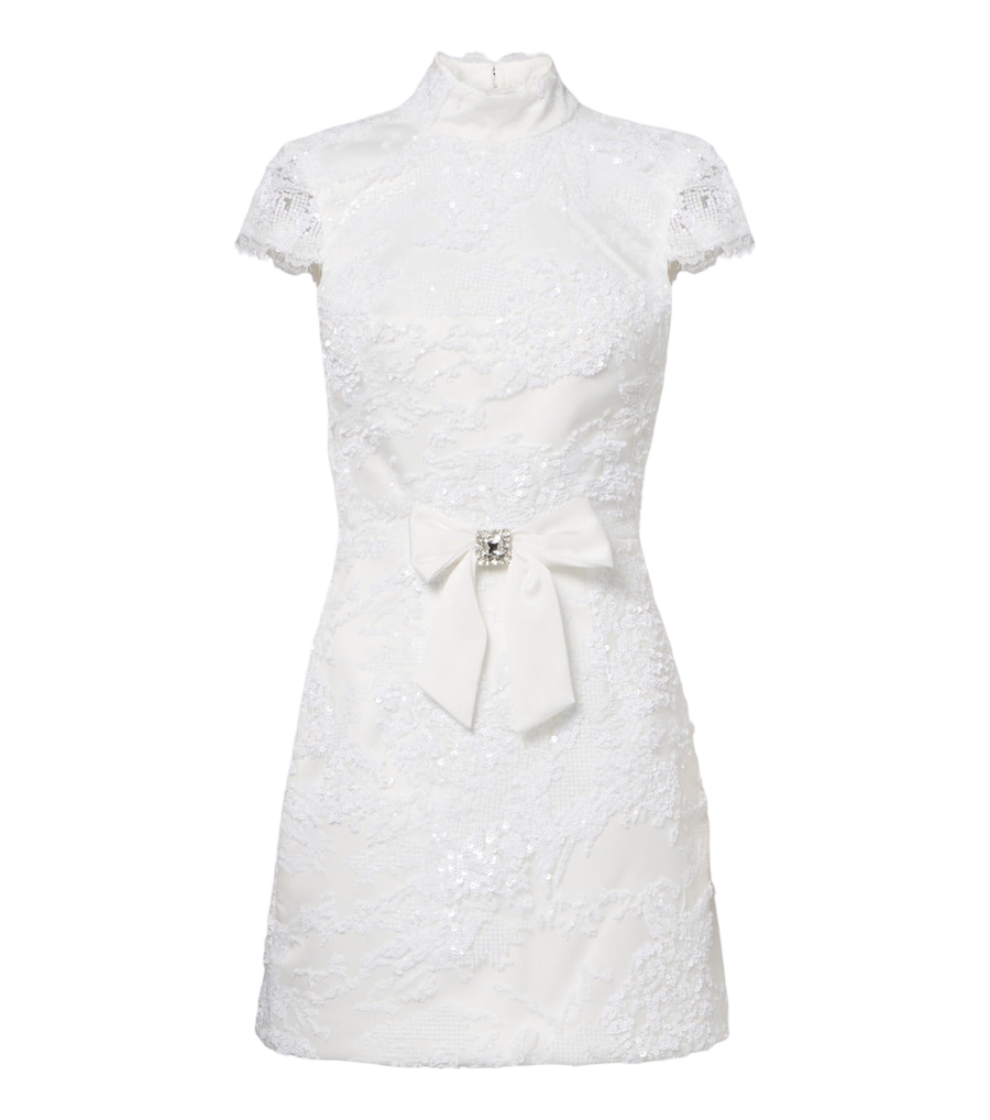 Mini-robe ornée à détail nœud Rebecca Vallance Medici