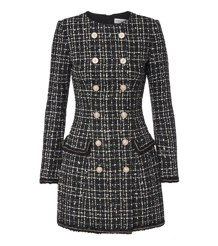 Rebecca Vallance Abito blazer Meringue in tweed bouclé