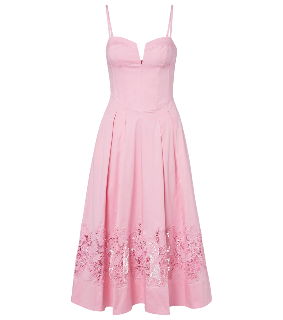 Rebecca Vallance Abito bustier Montreux in misto cotone