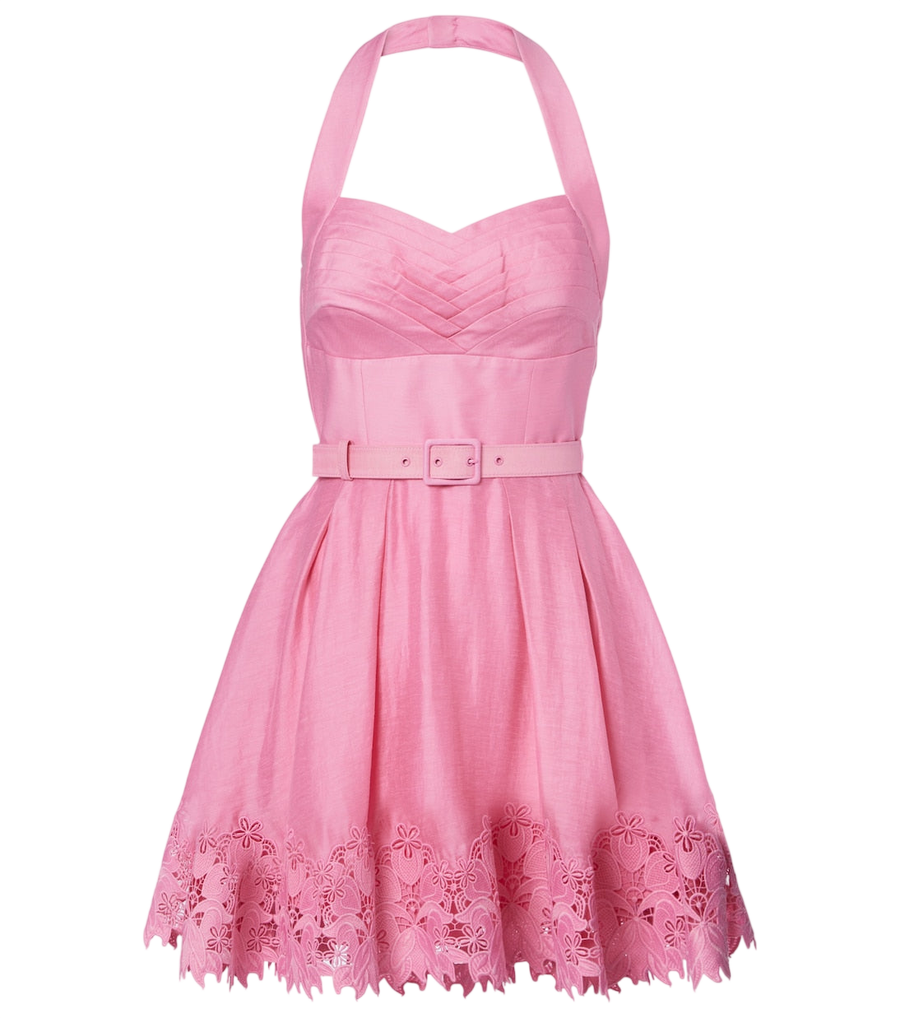 Rebecca Vallance Petalite lace-trimmed minidress