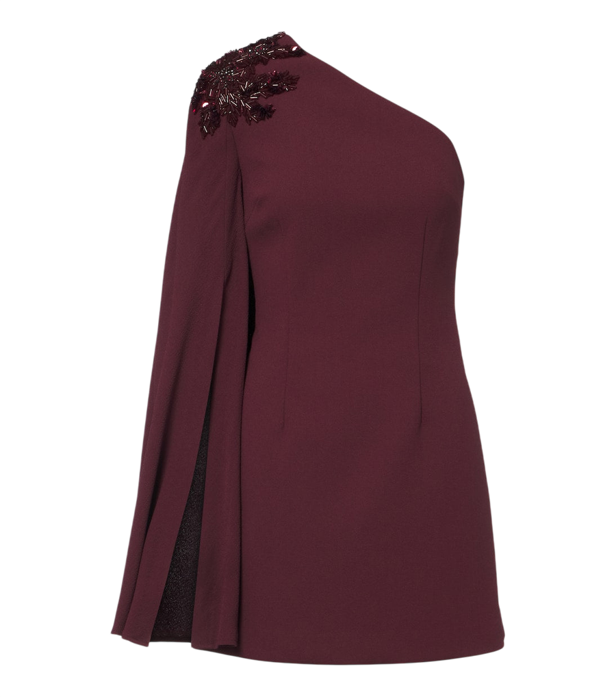 Rebecca Vallance River embellished one-shoulder minidress