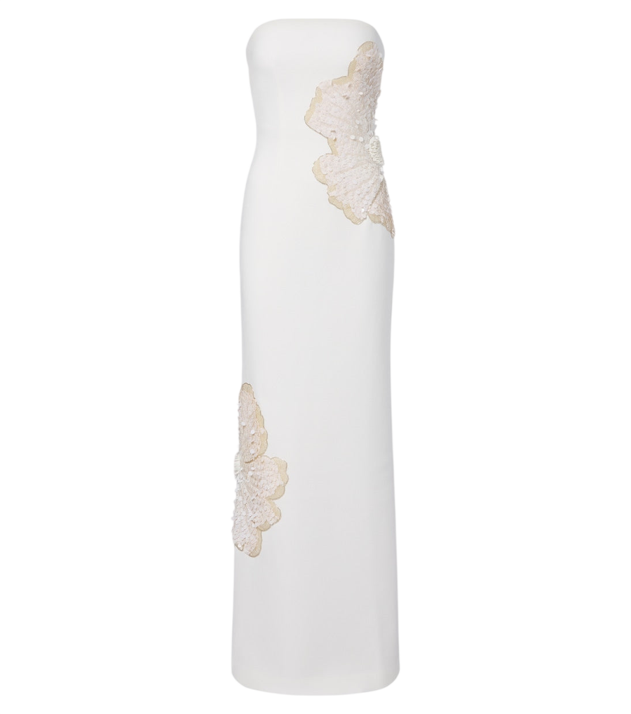 Rebecca Vallance Sequined strapless gown
