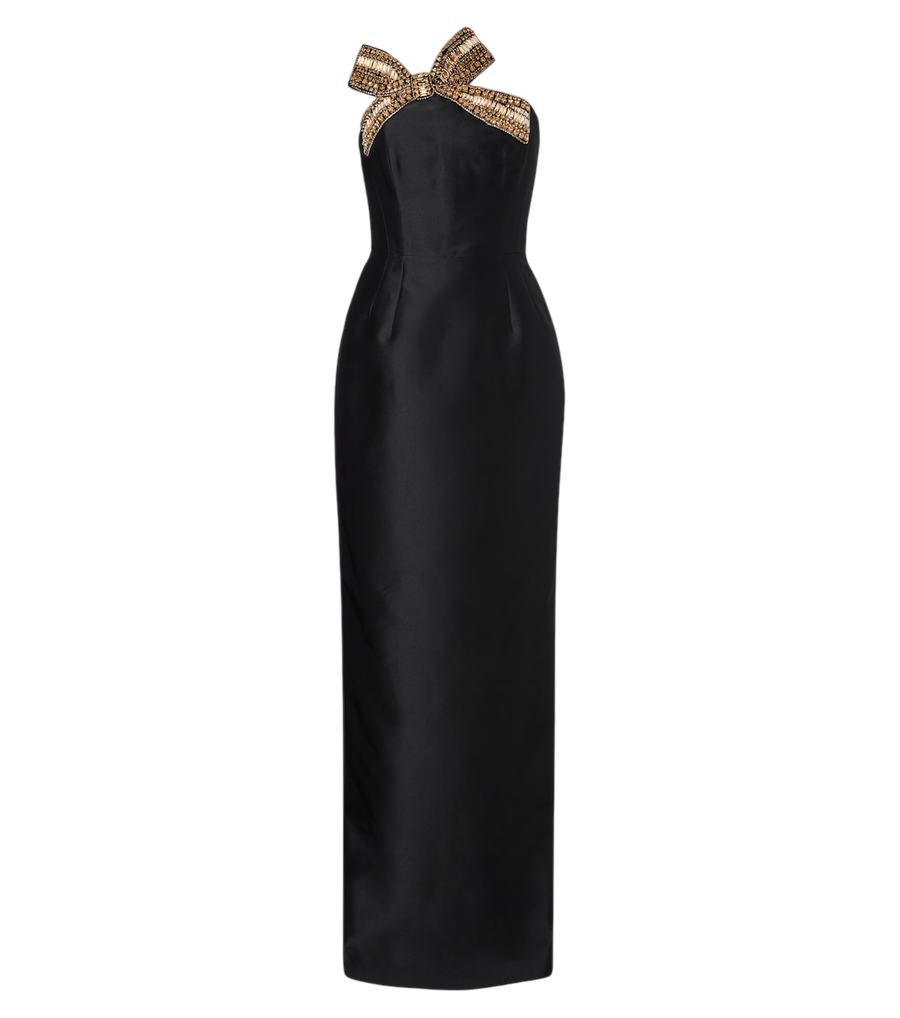 Robe bustier en crêpe orné Venus de Rebecca Vallance