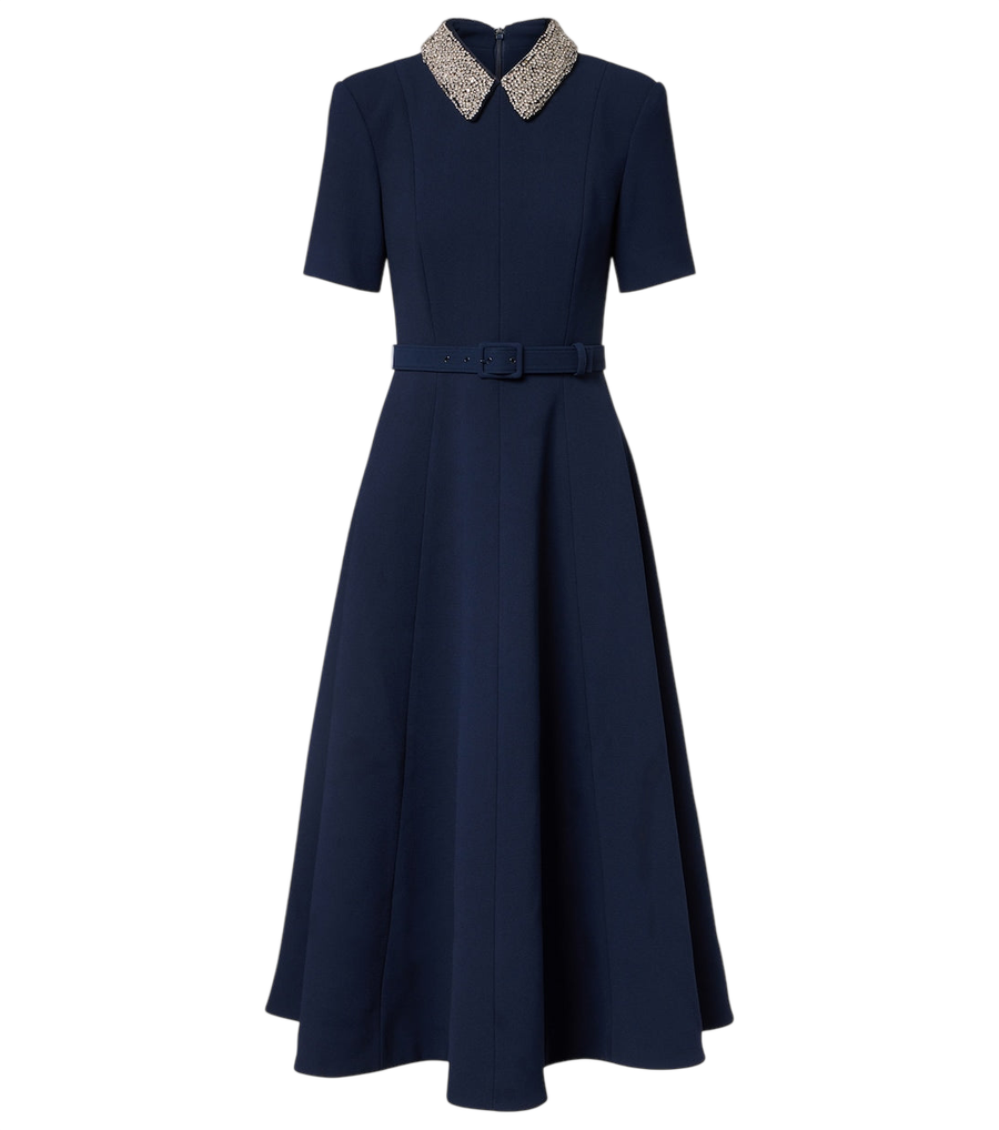 Rebecca Vallance Xena embellished crêpe midi dress