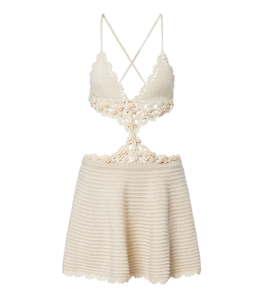 Minirobe en crochet mélangé coton Aisola de Retrofête