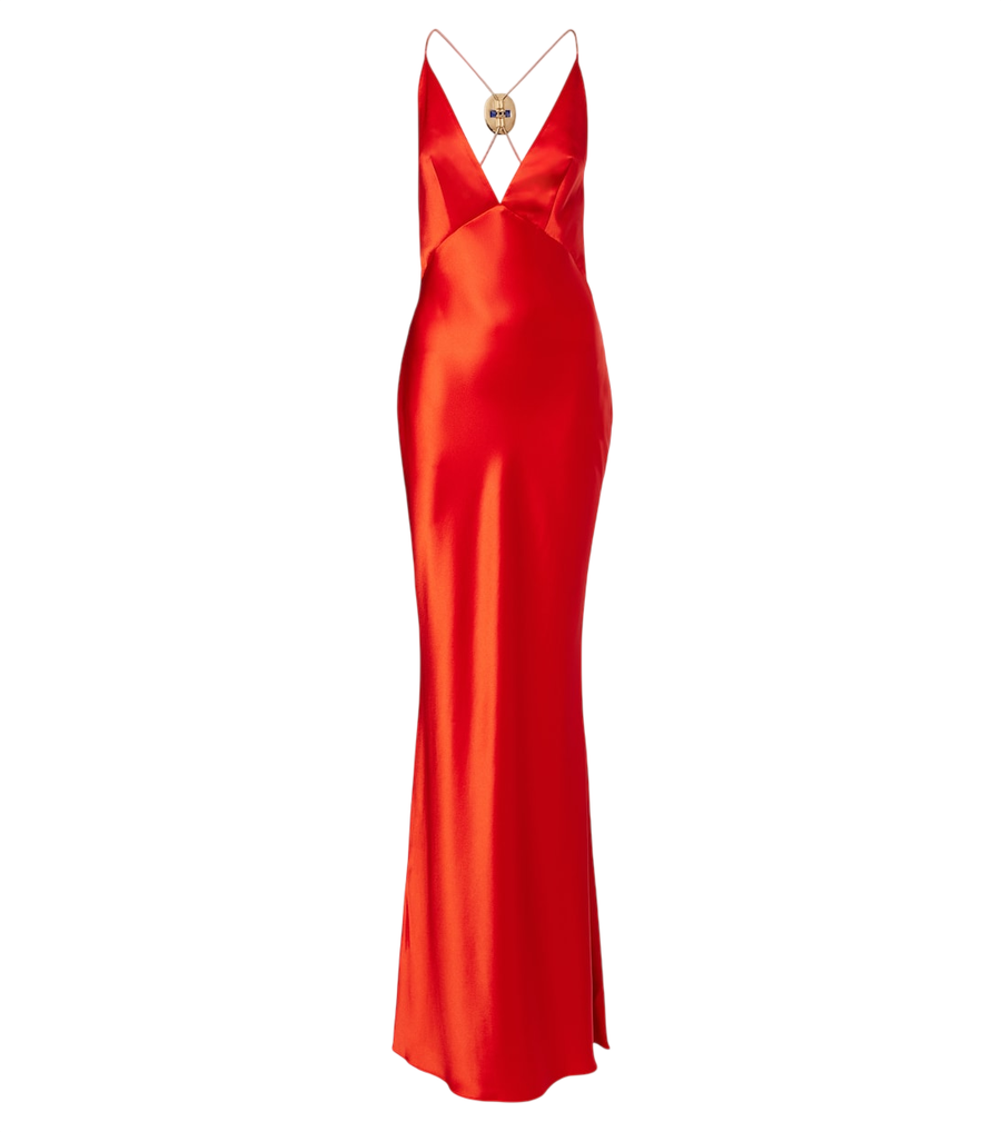 Retrofête Arianell embellished satin gown