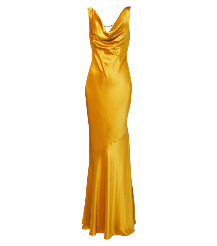 Retrofête Keryn embellished satin gown