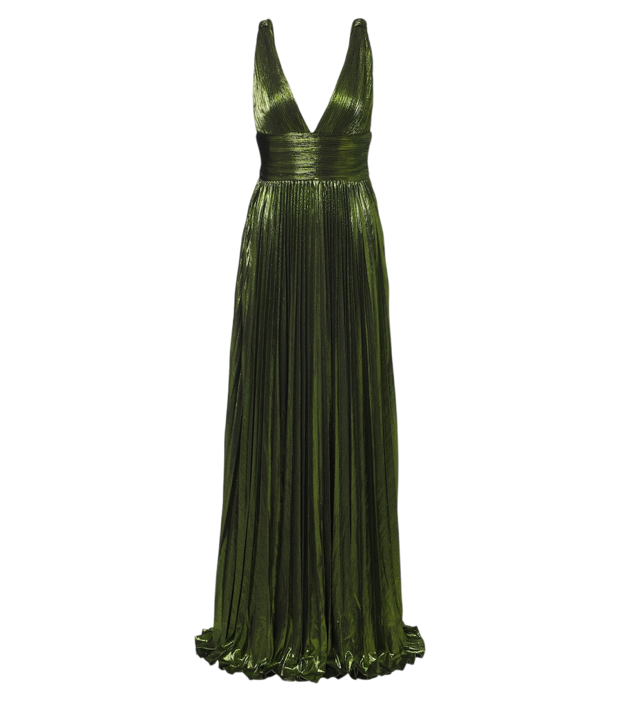 Robe longue plissée lamée Perindo de Retrofête