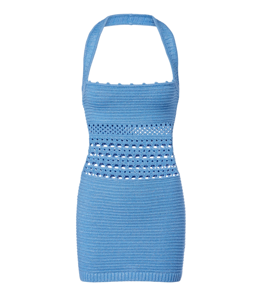 Retrofête Ronni cotton-blend crochet minidress