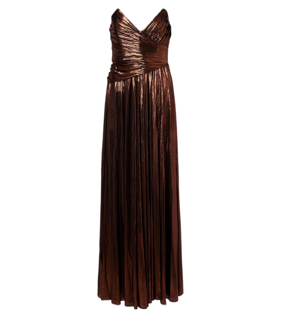 Retrofête Waldorf plissé bustier gown