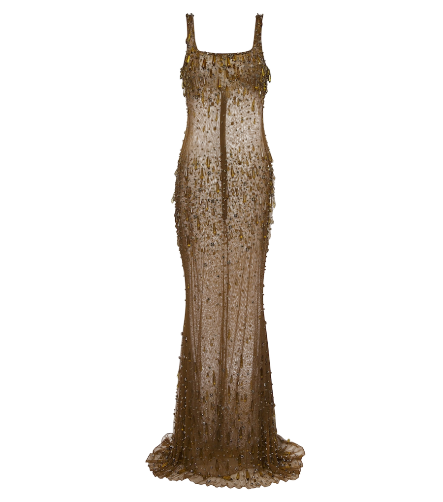 Retrofête Zanie crystal-embellished gown
