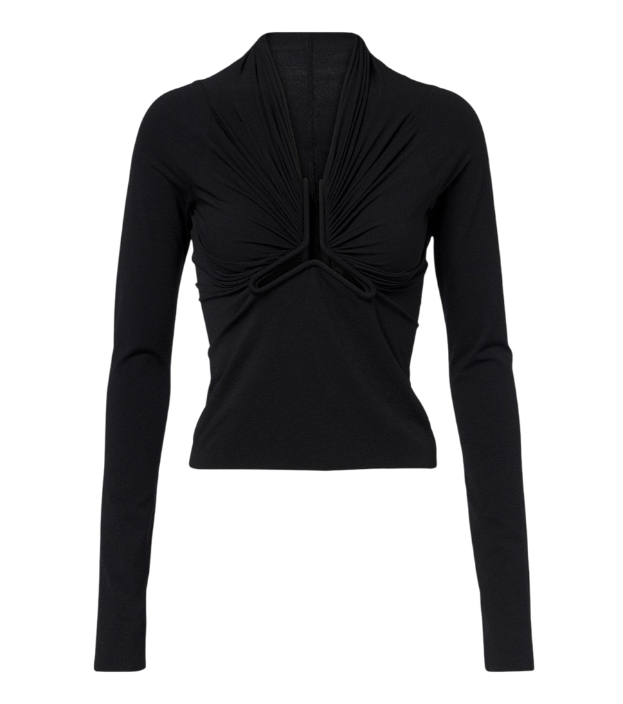 Rick Owens Allanah gathered jersey top