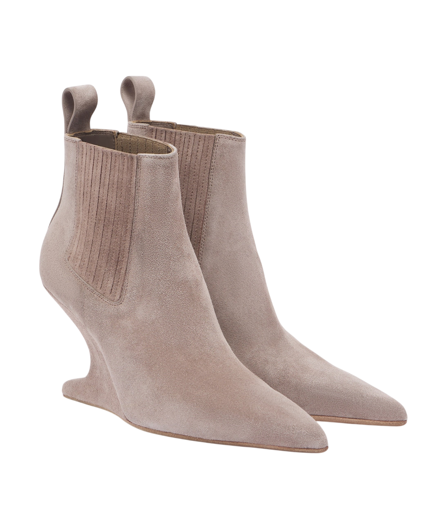 Rick Owens Cantilever suede ankle boots