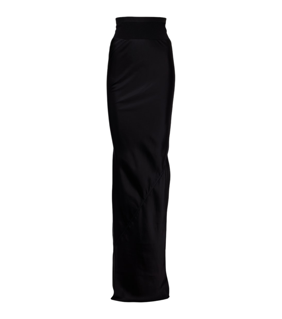 Rick Owens Coda draped satin maxi skirt