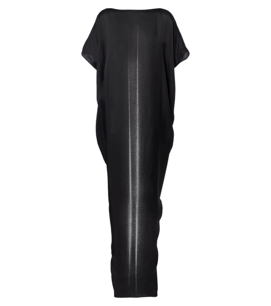 Robe longue en satin imprimé Dagger Rick Owens