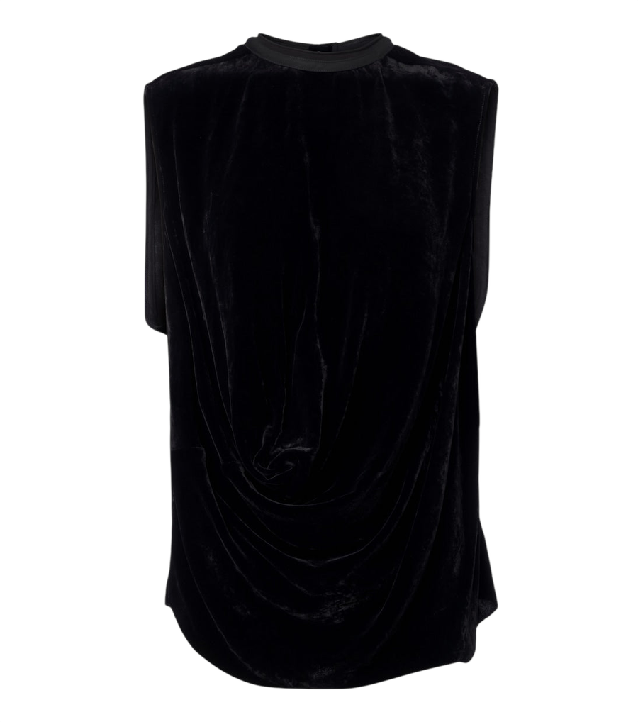 Top de terciopelo drapeado de Rick Owens