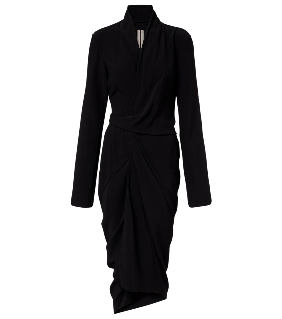 Robe cache-cœur drapée Rick Owens