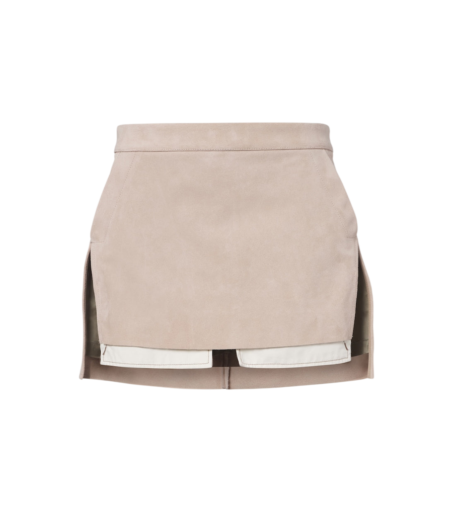 Rick Owens Fog suede miniskirt