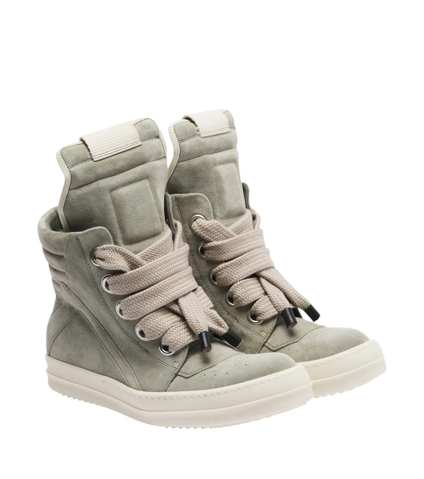 Rick Owens Geobasket Suede High-Top Sneakers