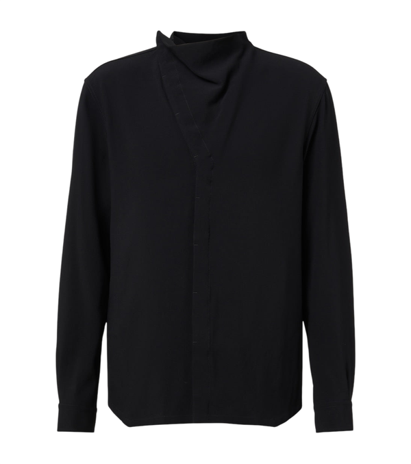 Rick Owens Island draped cady shirt