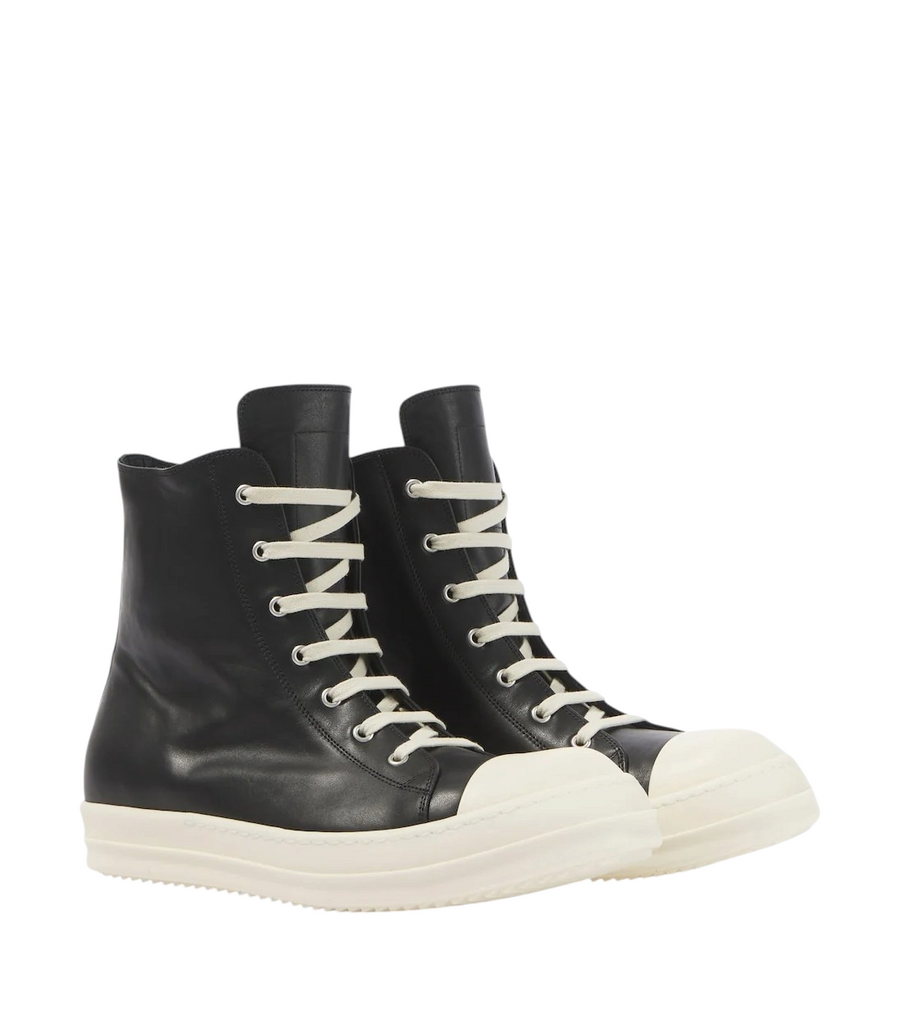 Rick Owens Jumbolace leather high-top sneakers