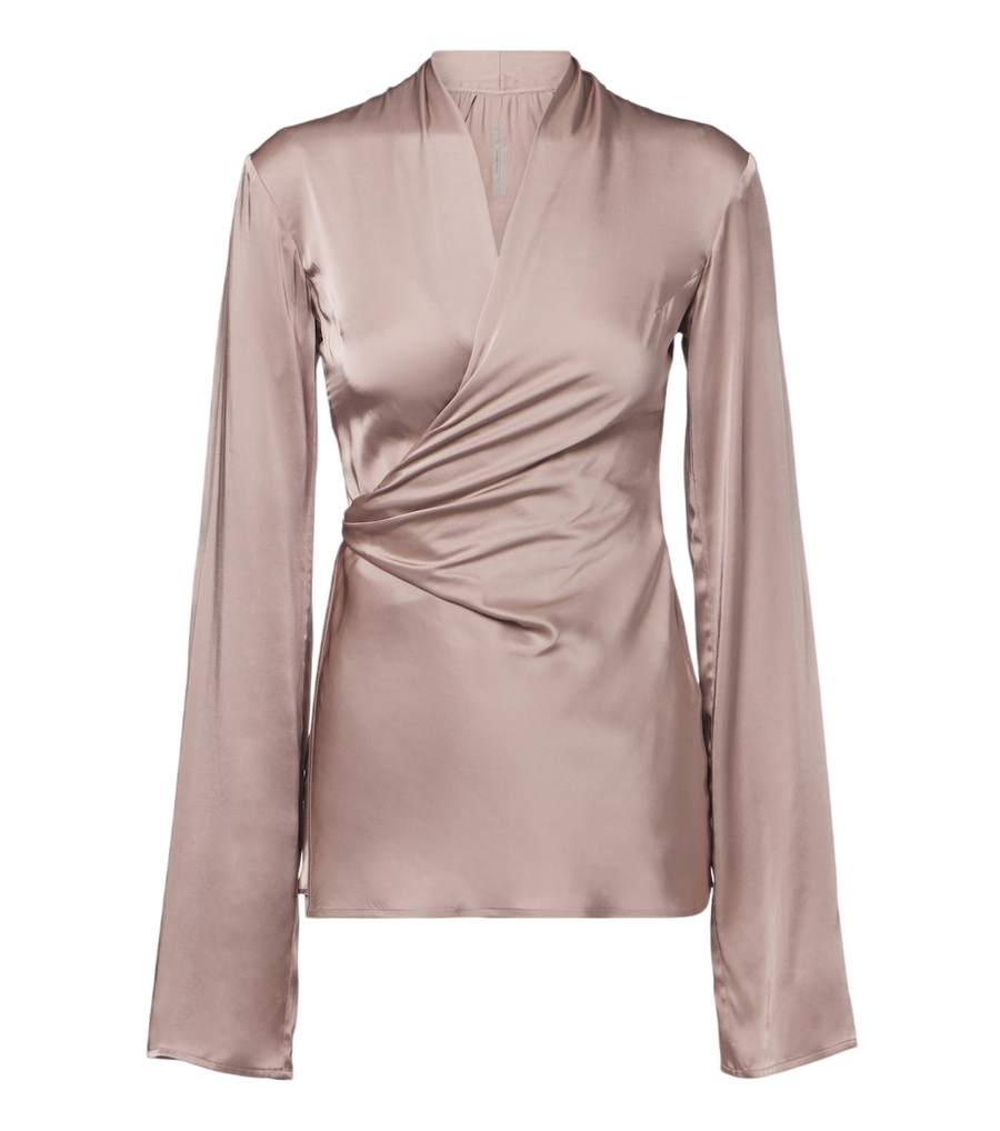 Haut drapé en satin Laura de Rick Owens