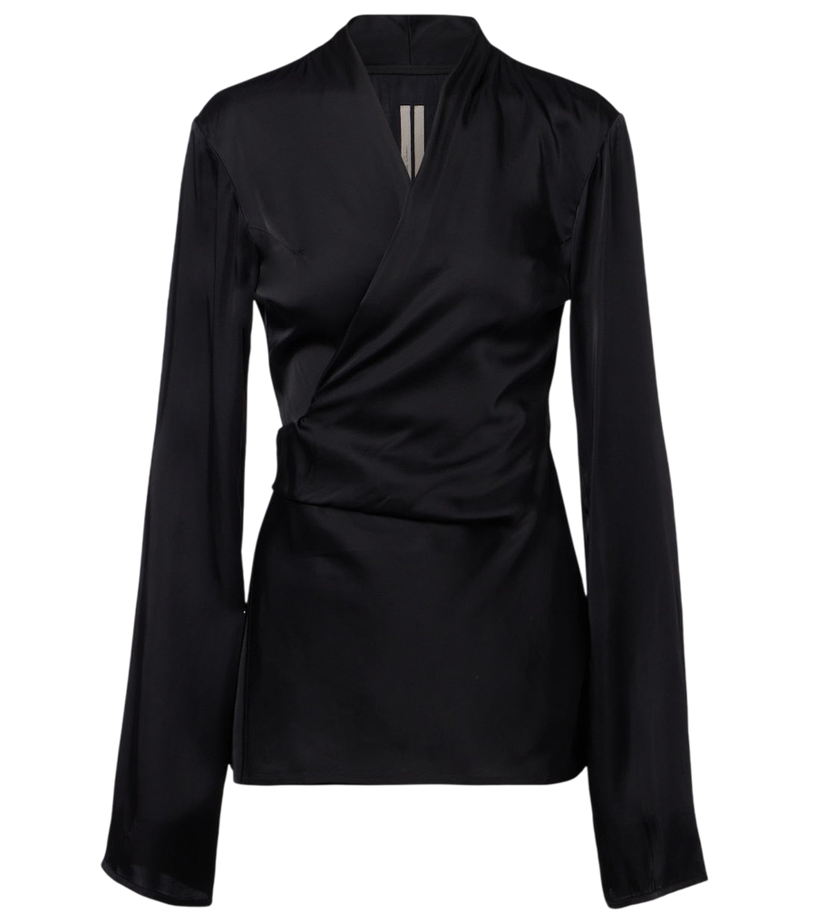 Haut cache-cœur en satin Laura de Rick Owens