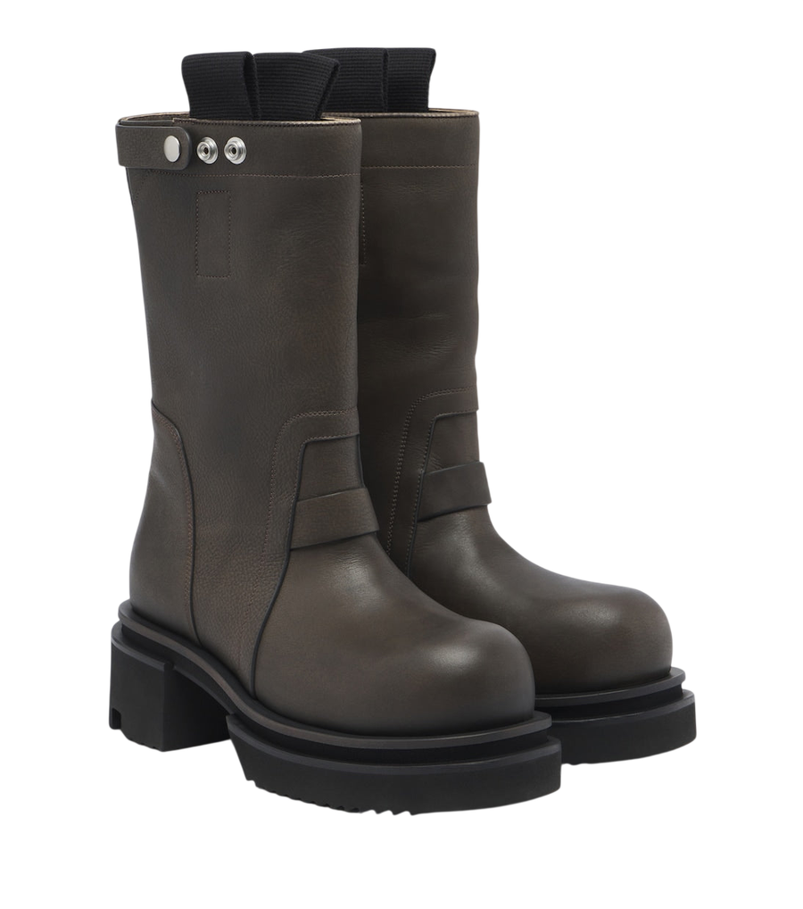 Rick Owens Leather mid-calf boots
