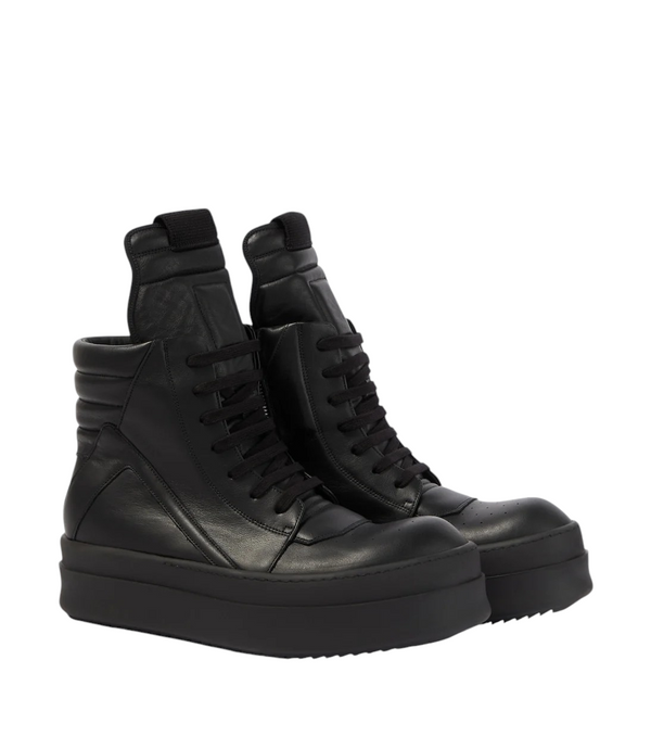 Rick Owens Mega Bumper Geobasket Leather Sneakers