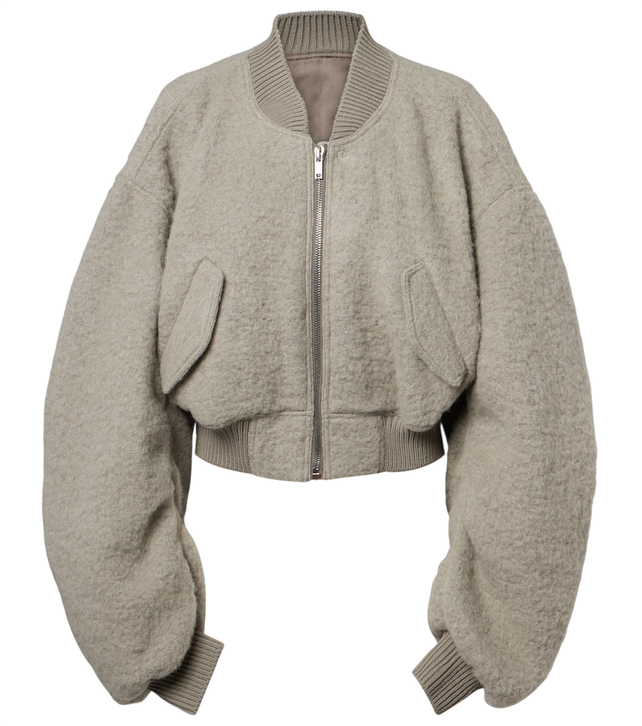 Rick Owens Secchia alpaca and wool-blend bomber jacket