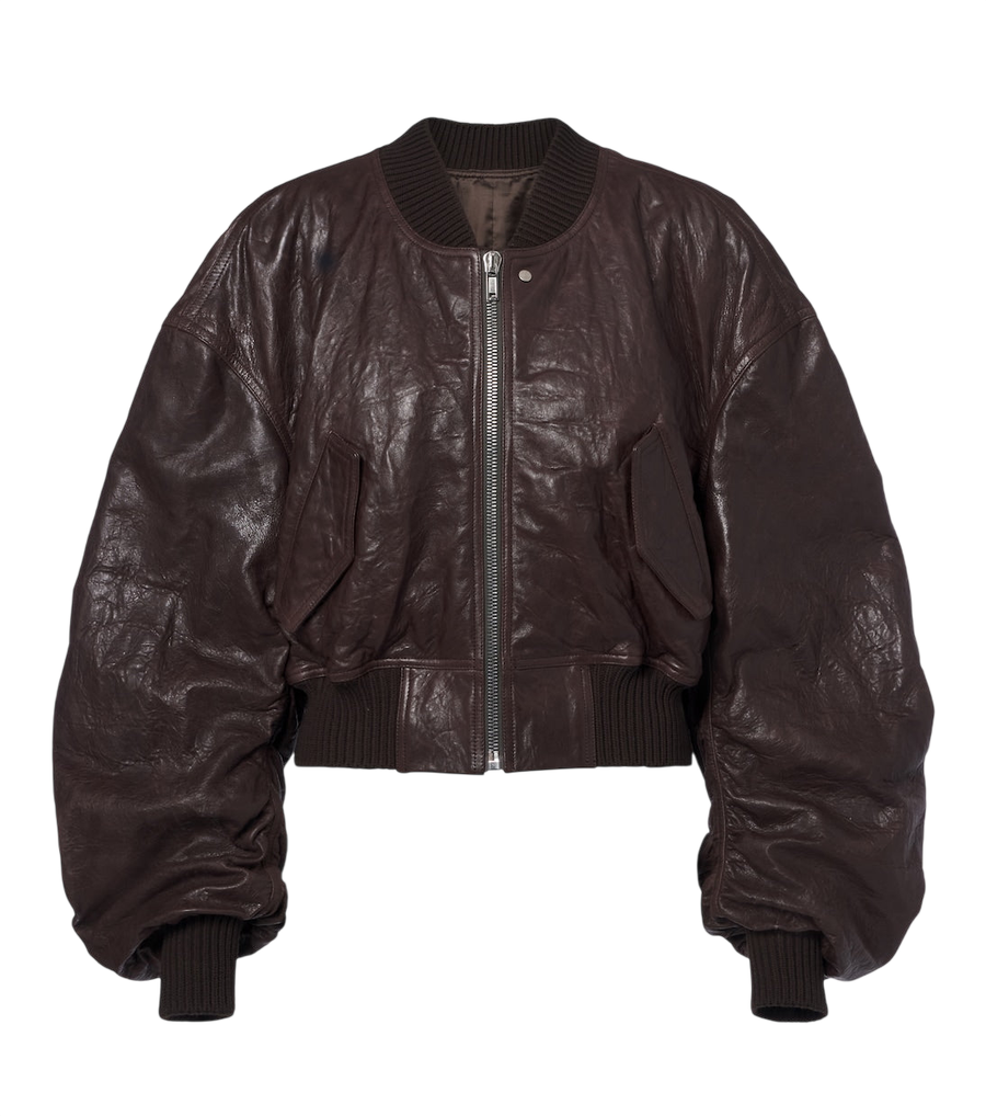 Rick Owens Secchia leather bomber jacket