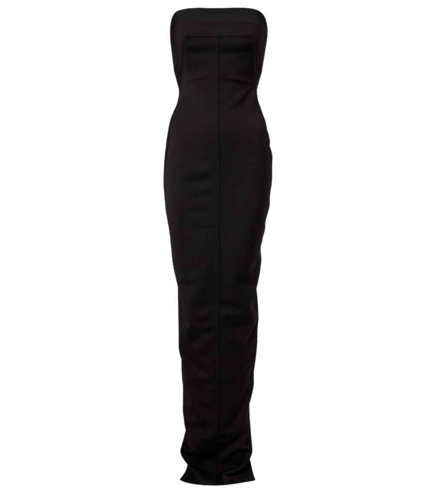 Robe bustier en mélange de laine Rick Owens