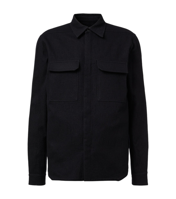 Rick Owens Work cotton and wool flannel shirt