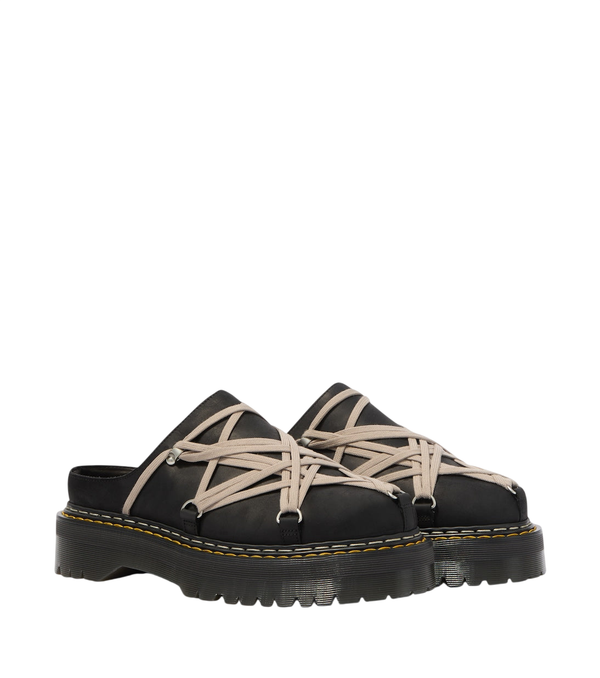 Rick Owens x Dr. Martens Quad mules in pelle