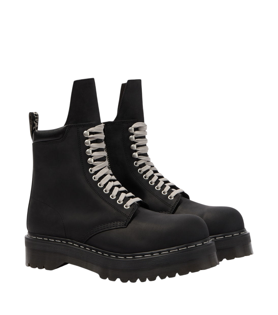 Rick Owens x Dr. Martens Quad leather platform ankle boots