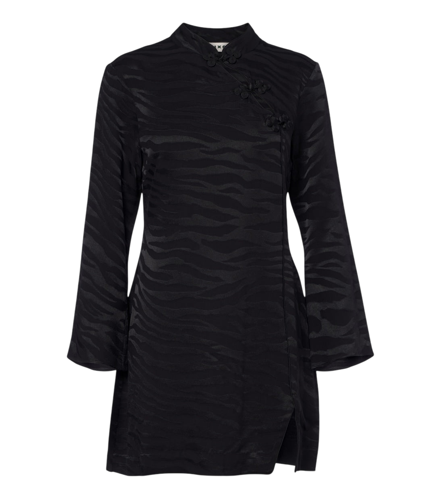 Rixo Brooklyn satin jacquard minidress