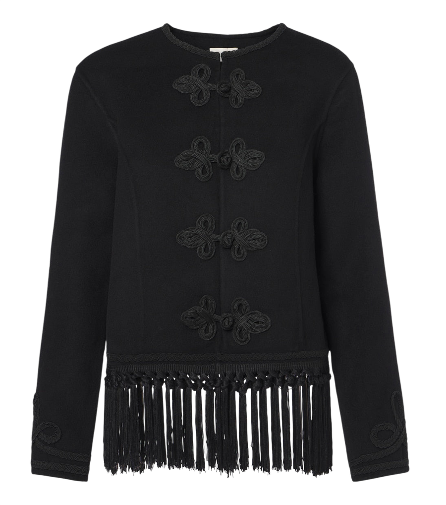 Rixo Inga fringed wool-blend jacket