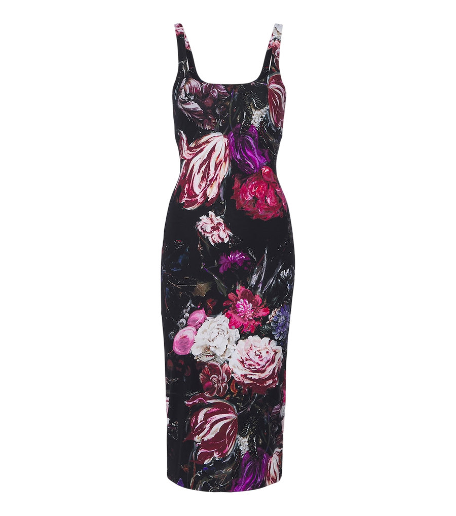 Roberto Cavalli Vestido midi floral