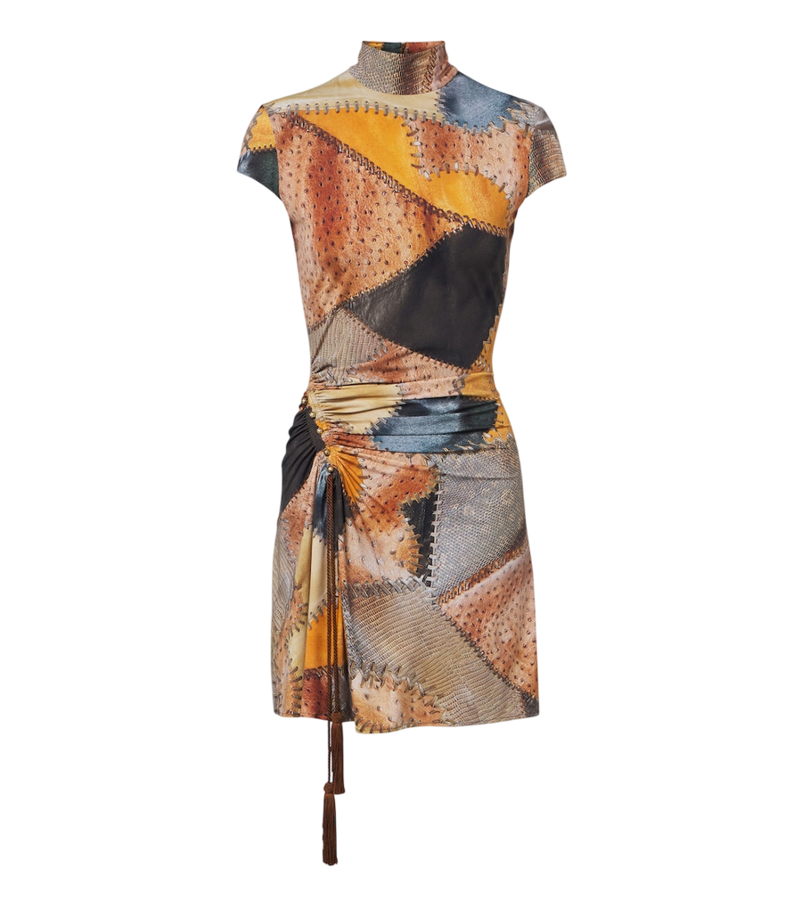 Roberto Cavalli Ruched trompe l’œil minidress
