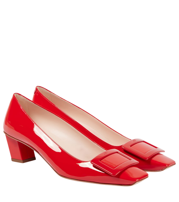 Roger Vivier Belle Vivier 45 décolleté con cinturino posteriore in pelle verniciata