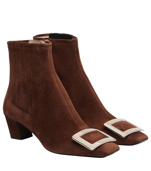 Roger Vivier Belle Vivier 45 suede ankle boots