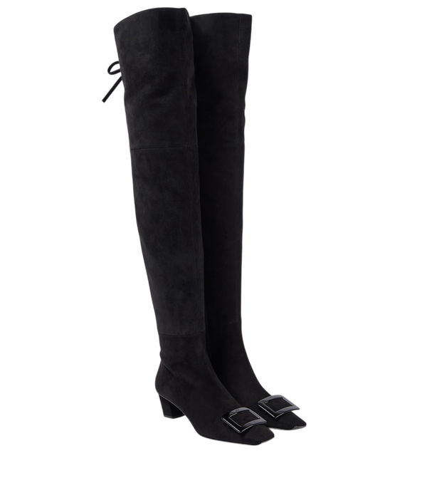 Roger Vivier Belle Vivier 45 suede over-the-knee boots