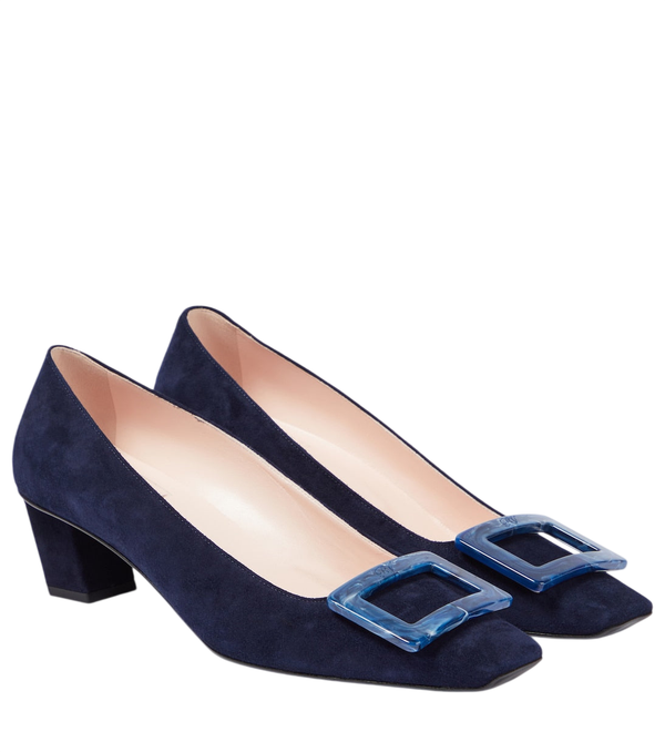 Roger Vivier Décolleté Belle Vivier 45 in camoscio