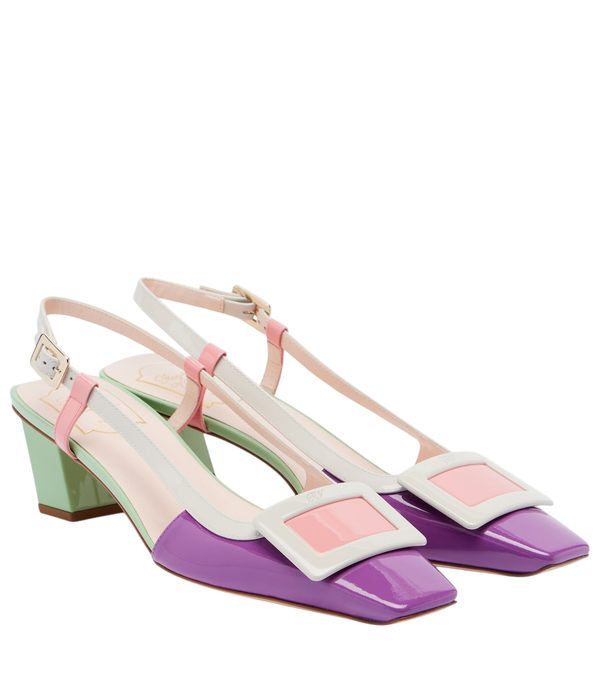 Zapatos destalonados de charol Belle Vivier de Roger Vivier